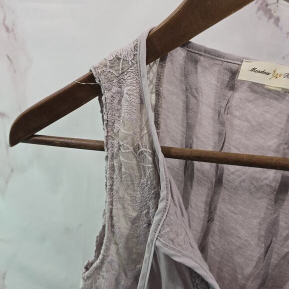 Anthropologie Top Womens Medium Purple Tank Lavender Meadow Rue - Picture 2 of 11